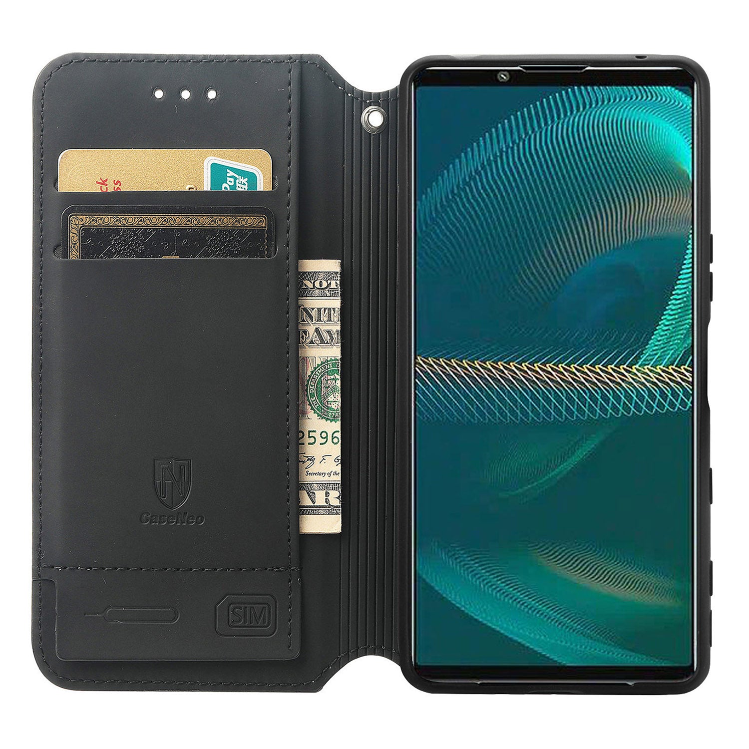 CASENEO 001 Series for Sony Xperia 5 IV 5G Flip Leather Wallet Case Stand RFID Blocking Pattern Printing Magnetic Closure Phone Cover CASENEO 001 Series for Sony Xperia 5 IV 5G Flip Leather Wallet Case Stand RFID Blocking Pattern Printing Magnetic Closure Phone Cover